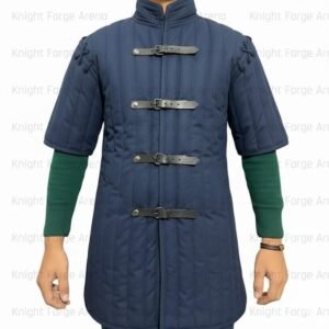 Handcrafted Medieval Gambeson KFA-1002 - Versatile Padded Armor with Removable Arms - LARP & Viking Cosplay