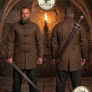 Medieval Padded Gambeson Armor (KFA-1023)| Removable Sleeves Viking Aketon - Handmade LARP & Cosplay Padded Jacket