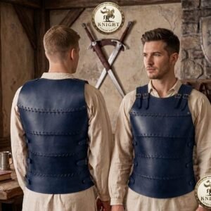 Medieval Leather Armor - Handcrafted Vegetable Tanned Cuirass with Brass Accents for LARP/SCA