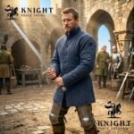 Fleur-de-lis Cotton Canvas Gambeson Armor - Medieval Padded for SCA & LARP