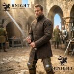 Fleur-de-lis Cotton Canvas Gambeson Armor - Medieval Padded for SCA & LARP