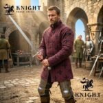 Fleur-de-lis Cotton Canvas Gambeson Armor - Medieval Padded for SCA & LARP