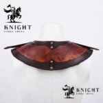 Handmade Leather Gorget, Wax Hardened Neck Armor, Medieval Knight Collar, Fantasy Cosplay Costume Gear