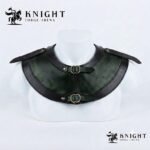 Handmade Leather Gorget, Wax Hardened Neck Armor, Medieval Knight Collar, Fantasy Cosplay Costume Gear