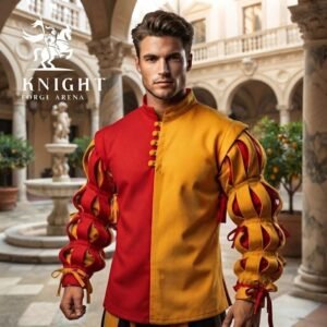 Joerg Landsknecht Doublet, Cotton Canvas Medieval Jacket, Renaissance Costume, Slashed Clothing, LARP Outfit
