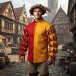 Joerg Landsknecht Doublet, Cotton Canvas Medieval Jacket, Renaissance Costume, Slashed Clothing, LARP Outfit