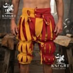 Joerg Landsknecht Trousers | Medieval Striped Slops, Cotton Canvas Renaissance Hose, LARP Costume Pants
