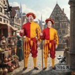 Joerg Landsknecht Doublet Trousers Set, Cotton Canvas Medieval Jacket, Renaissance Slops Costume Hat