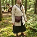 Handmade Medieval Leather Belt Pouch | Veg-Tanned Renaissance Bag with Brass Buckle | Unisex Pouch