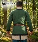 Handcrafted Cotton Canvas Viking Surcoat Tunic, Full Sleeve Knight Costume, Men's Renaissance Robe