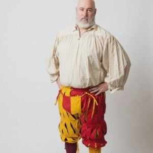 Joerg Landsknecht Trousers | Medieval Striped Slops, Cotton Canvas Renaissance Hose, LARP Costume Pants