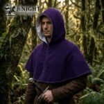 Hand Sewn Medieval Wool Hood, Linen Lined Skjoldehamn Cowl, Historical Reenactment LARP Cloak