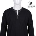 Hand Stitched Cotton Canvas Viking Tunic, Medieval LARP Costume, Loose Fit Shirt