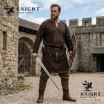Hand Stitched Cotton Canvas Viking Tunic, Medieval LARP Costume, Loose Fit Shirt