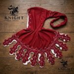 Hand Embroidered Wool Liripipe Hood
