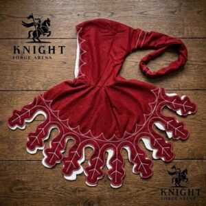 Hand Embroidered Wool Liripipe Hood