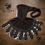 Hand Embroidered Wool Liripipe Hood