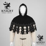 Hand Embroidered Wool Liripipe Hood