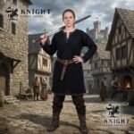 Hand Stitched Cotton Canvas Viking Tunic, Medieval LARP Costume, Loose Fit Shirt
