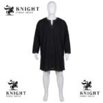 Hand Stitched Cotton Canvas Viking Tunic, Medieval LARP Costume, Loose Fit Shirt