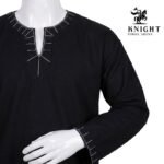 Hand Stitched Cotton Canvas Viking Tunic, Medieval LARP Costume, Loose Fit Shirt