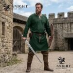 Hand Stitched Cotton Canvas Viking Tunic, Medieval LARP Costume, Loose Fit Shirt