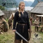 Hand Stitched Cotton Canvas Viking Tunic, Medieval LARP Costume, Loose Fit Shirt