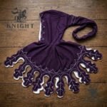 Hand Embroidered Wool Liripipe Hood
