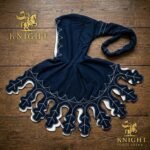 Hand Embroidered Wool Liripipe Hood