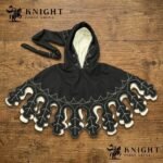 Hand Embroidered Wool Liripipe Hood