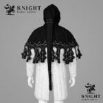 Hand Embroidered Wool Liripipe Hood